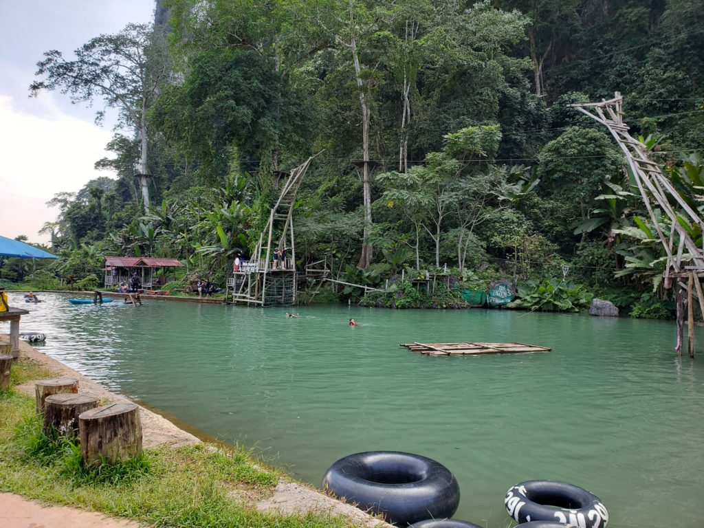 Laos Writing Spot: Blue Lagoon