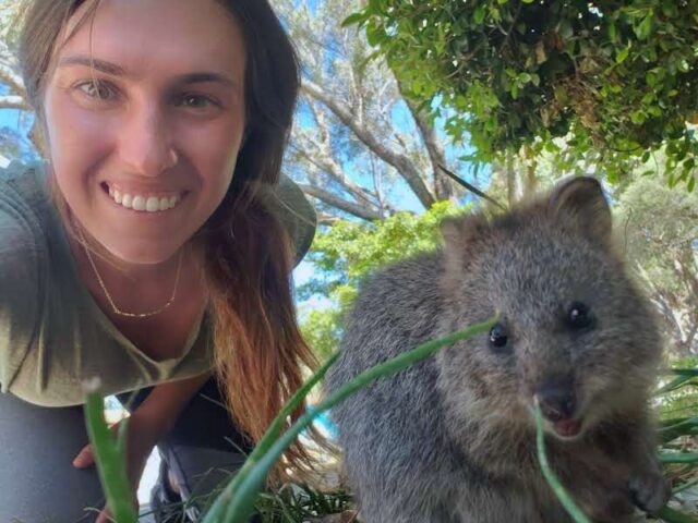 Quokka selfie on Rottnest Island