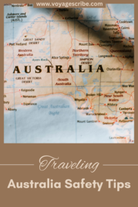 Traveling Australia Safety Tips Pin map