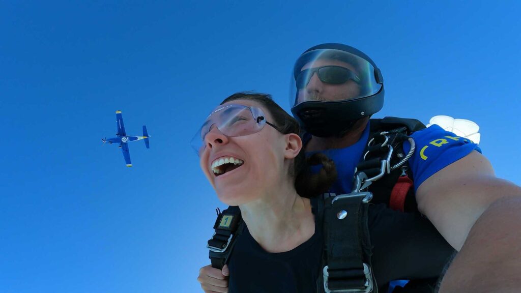 Skydiving is a great thing to do in Wollongong as a day trip from Sydney