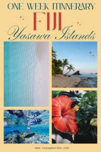 One Week Itinerary Fiji Yasawa Islands pin