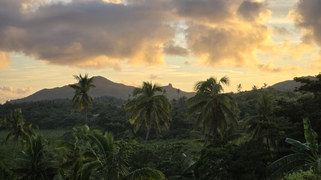 Golden hour on Nanunya Island in the Yasawas