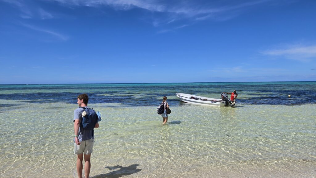 Leaving Gold Coast Inn on my authentic, budget stay in the Yasawa Islands